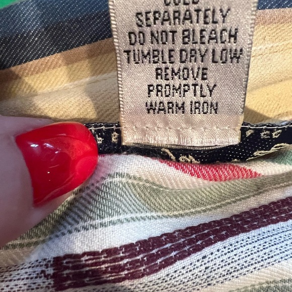 Tasha Polizzi Womens Western Button Down Striped Long Sleeve XL & Medium - Picture 9 of 11